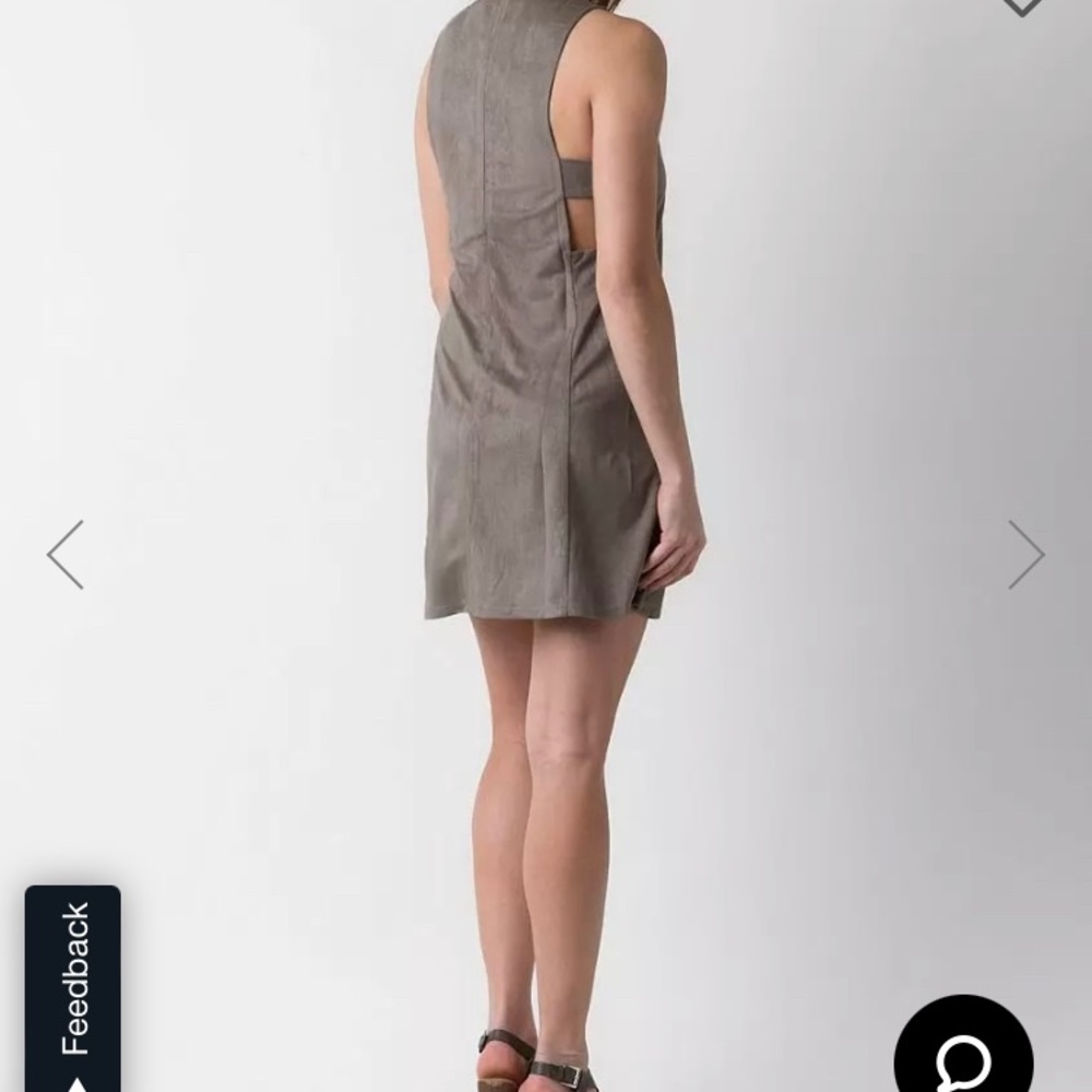 NWOT Cut out faux suede dress size small